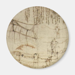 Entwurf für eine Flugmaschine durch Leonardo da Magnet
