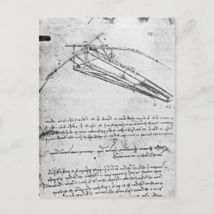 Entwurf für eine Flugmaschine Postkarte