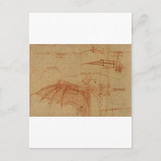 Entwurf für eine Flugmaschine Postkarte