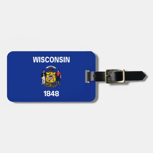 Entwurf für eine Staatsflagge von Wisconsin Gepäckanhänger (Vorderseite horizontal)