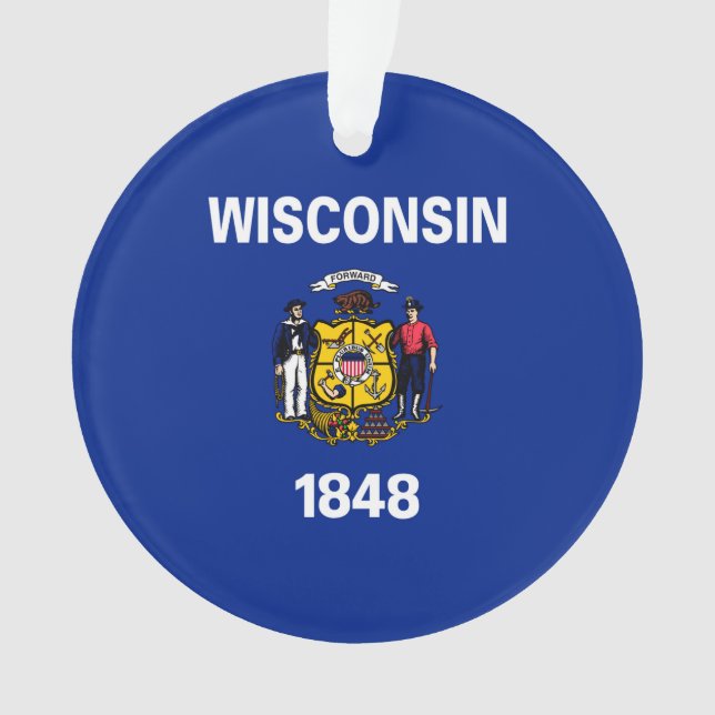 Entwurf für eine Staatsflagge von Wisconsin Ornament (Vorderseite)
