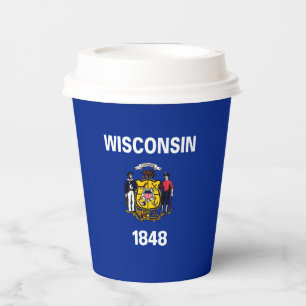 Entwurf für eine Staatsflagge von Wisconsin Pappbecher