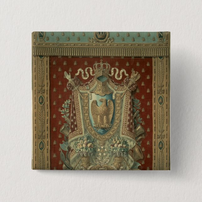 Entwurf für eine Tapisserie in Bonapartes Studie Button (Vorderseite)