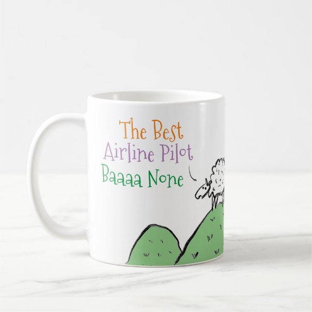 Entwurf für eine Tasse eines Airline-Piloten (Links)