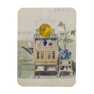 Entwurf für einen Sideboard, c.1860s-70s (w/c u. Magnet