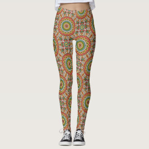 Entwurf für farbige geometrische Elemente Leggings