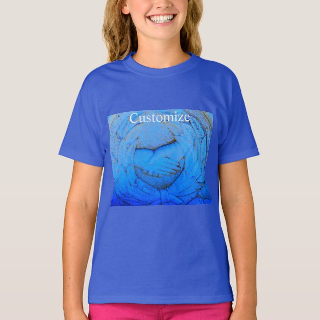 Entwurf für geklammerte Hände T-Shirt (Vorderseite)