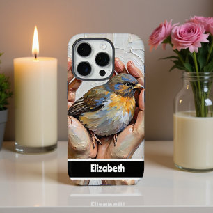 Entwurf künstlerischer Vögel von Hand iPhone 16 Pro Hülle
