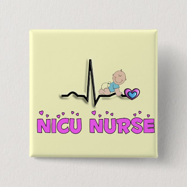 Entwurf NICU Krankenschwester-QRS Button (Vorderseite)