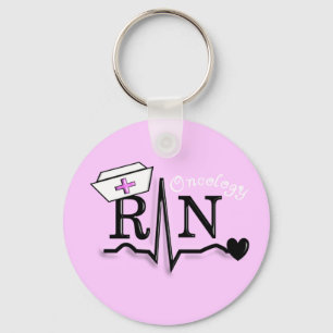 Entwurf Omcology Krankenschwester RN-Geschenk-QRS Schlüsselanhänger