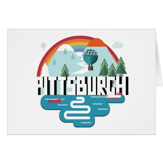 Entwurf Pittsburghs, Stadtbild Pennsylvanias | (Vorderseite (Horizontal))