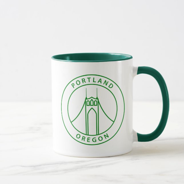 Entwurf Portlands Oregon Tasse (Rechts)