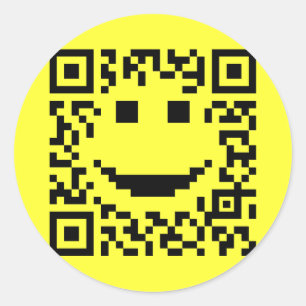 Entwurf Scan UPC QR Runder Aufkleber