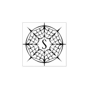 Entwurf u. Monogramm Halloweens Spiderweb Gummistempel