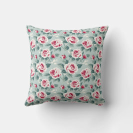 Entwurf Vintager botanischer Rose Kissen