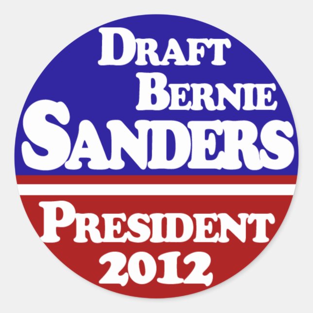Entwurf von Bernie Sanders Stickers (Vorderseite)