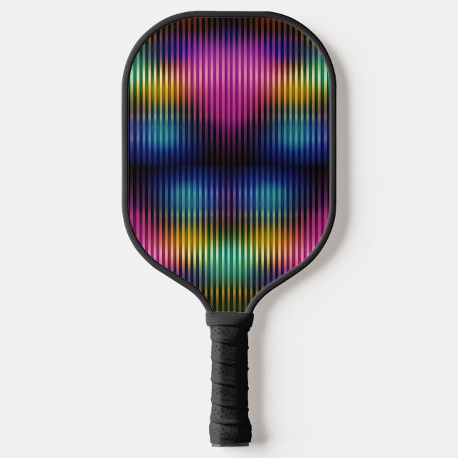Entwurf von Metallic-Farblinien Pickleball Schläger (Vorderseite)