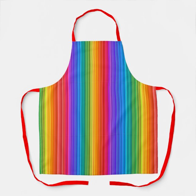 Entwurf von Regenbogenstreifen Schürze (Vorderseite)