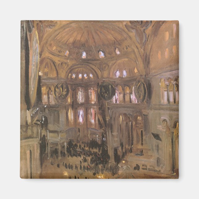 Entwurf von Santa Sophia von John Singer Sargent Magnet (Vorne)