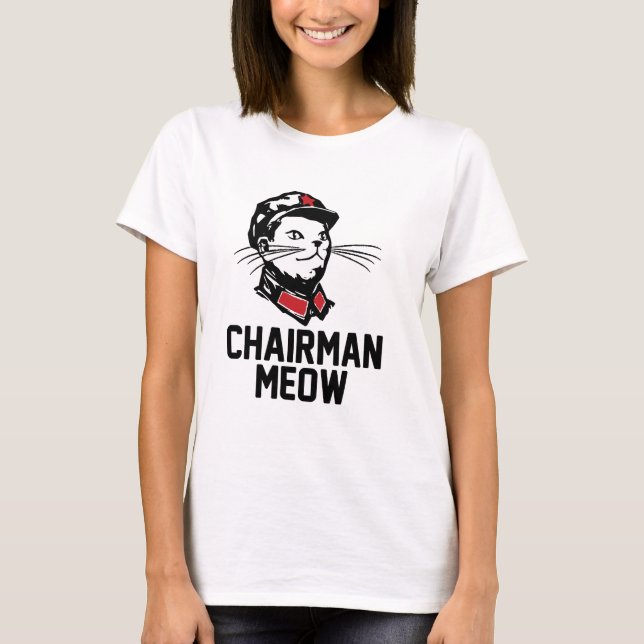 Entwurf Vorsitzendermeow-(Mao) T-Shirt (Vorderseite)