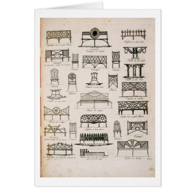 Entwürfe für Gartensitze, von 'einem Kompendium (Vorne)