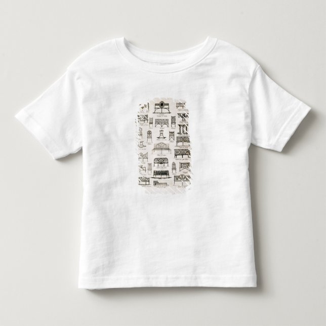 Entwürfe für Gartensitze, von 'einem Kompendium Kleinkind T-shirt (Vorderseite)