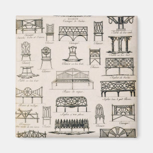 Entwürfe für Gartensitze, von 'einem Kompendium Magnet