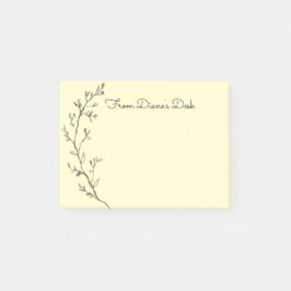 Entwürfe für gezeichnete Blumen Post-it Klebezettel