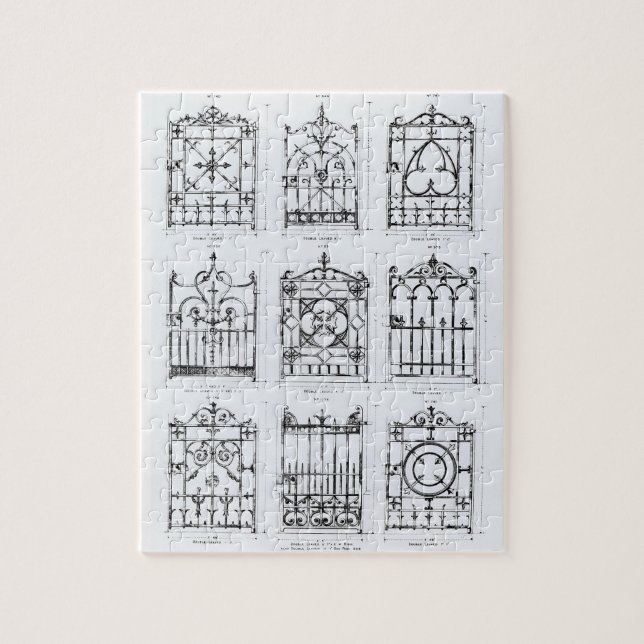 Entwürfe für Gusseisengeländer, von 'Macfarlanes (Vertikal)