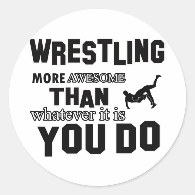 Entwürfe für phantastische Wrestlinge Runder Aufkleber (Vorderseite)