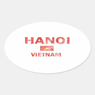 Entwürfe Hanois Vietnam Ovaler Aufkleber
