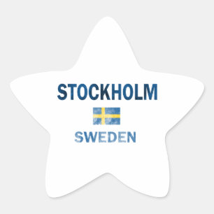 Entwürfe Stockholms Schweden Stern-Aufkleber