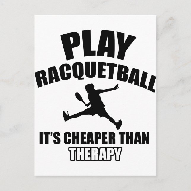 Entwürfe von Racquetball-Spielern Postkarte (Vorderseite)