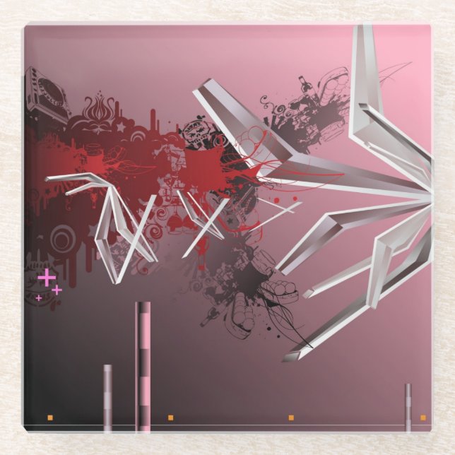 Entwurfs-Hintergründe Glasuntersetzer (Vorderseite)