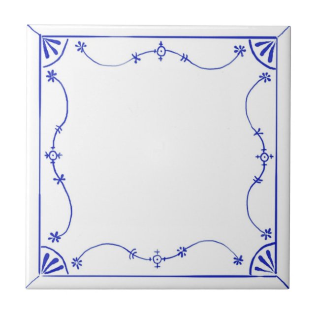 Entwurfs-Keramik-Fliese Delfts Blau Fliese (Vorderseite)