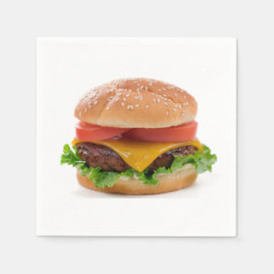 Entwurfs-Papierservietten "des deluxen Hamburgers" Serviette