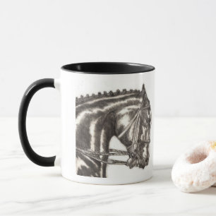 Entwurfs-Pferdehand skizzierte das Tasse