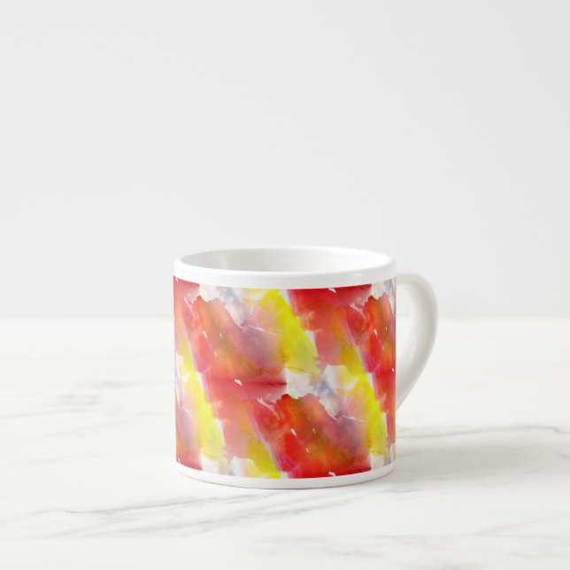 Entwurfsbeschaffenheits-Aquarellhintergrund Espressotasse (Vorderseite Rechts)