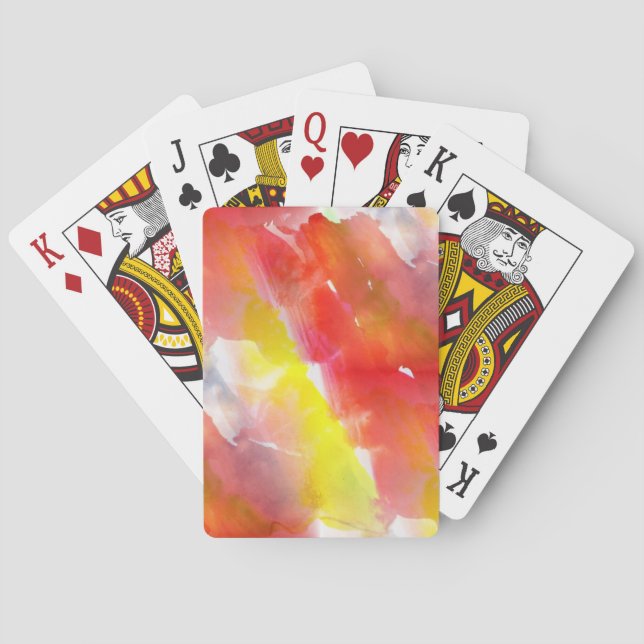 Entwurfsbeschaffenheits-Aquarellhintergrund Spielkarten (Rückseite)