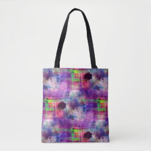 Entwurfsgrün, lila Beschaffenheit Watercolor Tasche