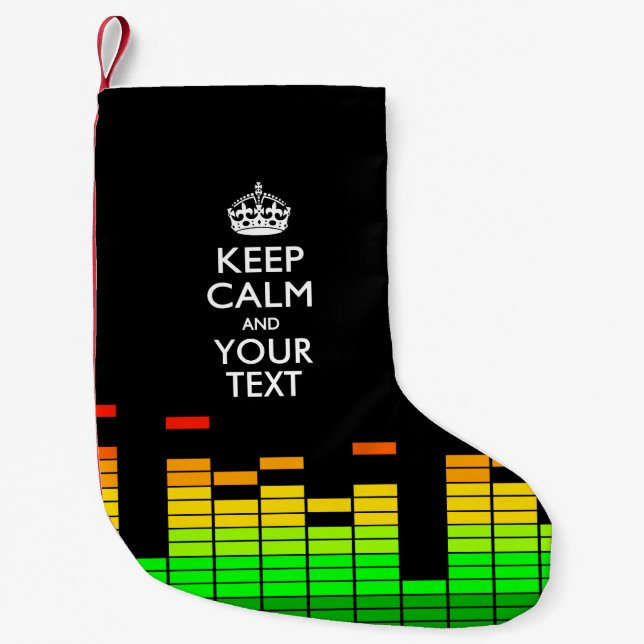 Entzerrer DJ BEHALTEN RUHE UND Ihren kreativen Kleiner Weihnachtsstrumpf (Vorderseite)