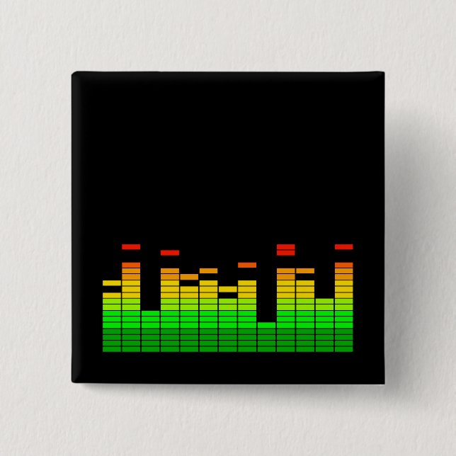 Entzerrer-Schwingungen vom Schlag von DJ-Musik Button (Vorderseite)