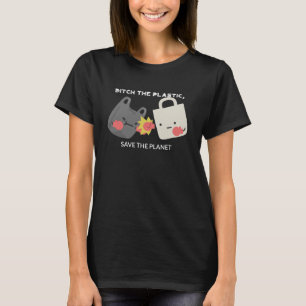 Entzippen des Plastiks - retten Sie den Planeten T-Shirt