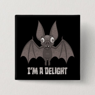 Entzückend Derpiger Vampirfledermaus Button