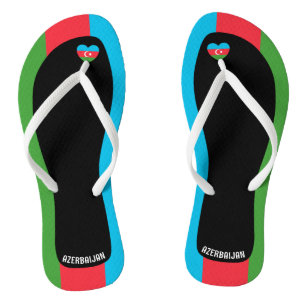 Entzückende aserbaidschanische Flaggenfarben Patri Flip Flops
