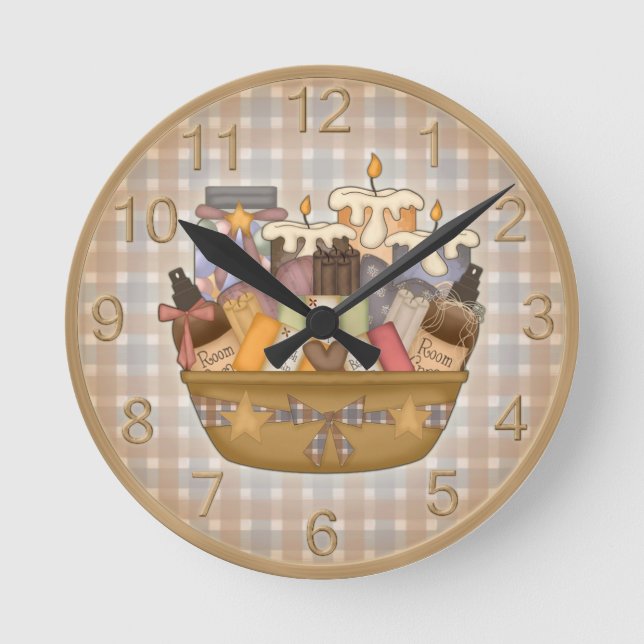 Entzückende Bad-Zeit-Wanduhr Runde Wanduhr (Vorderseite)