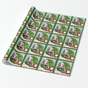 Entzückende Border-Collie-Ren-Weihnachtsverpackun Geschenkpapier