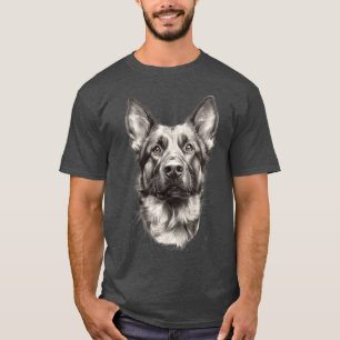 Entzückende Deutsche Schäferhund-Skizze Süßer Hund T-Shirt