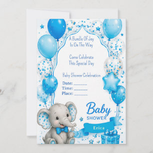 Entzückende Elefanten-Baby-Party 🐘 Einladung
