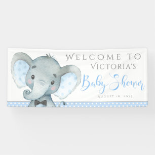 Entzückende Elefanten-Babyshower-Banner für Jungen Banner